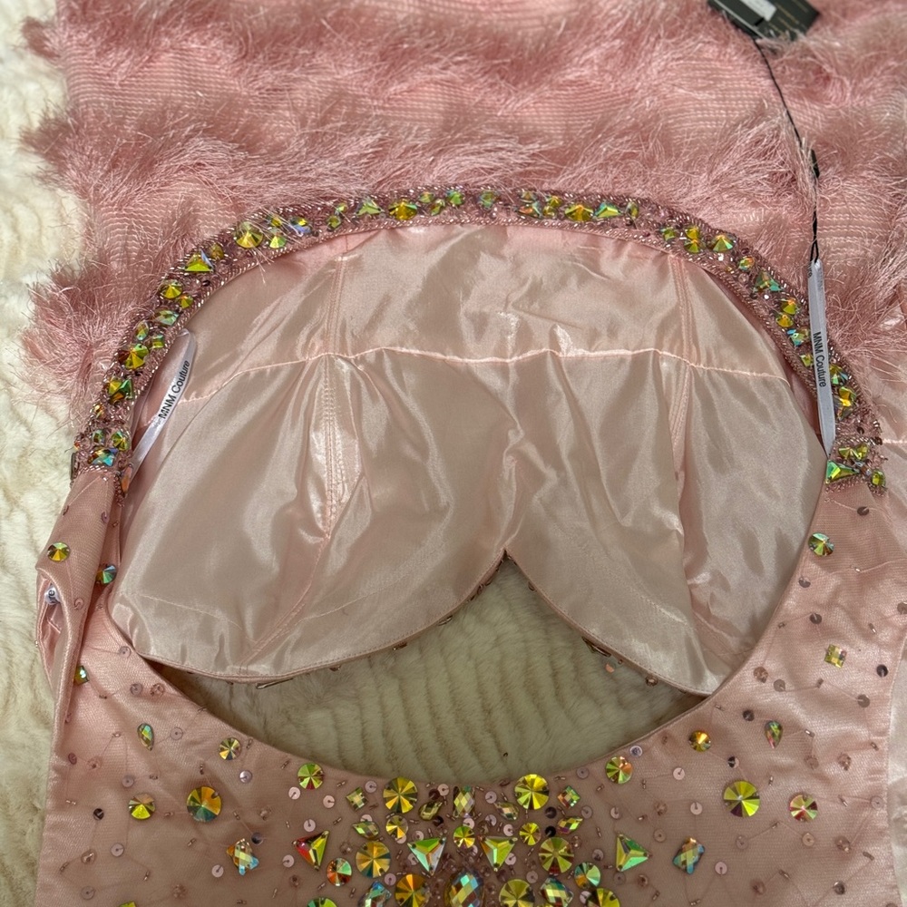 MNM Couture Formal Short Beaded Fringe Dress - Picture 5 of 16